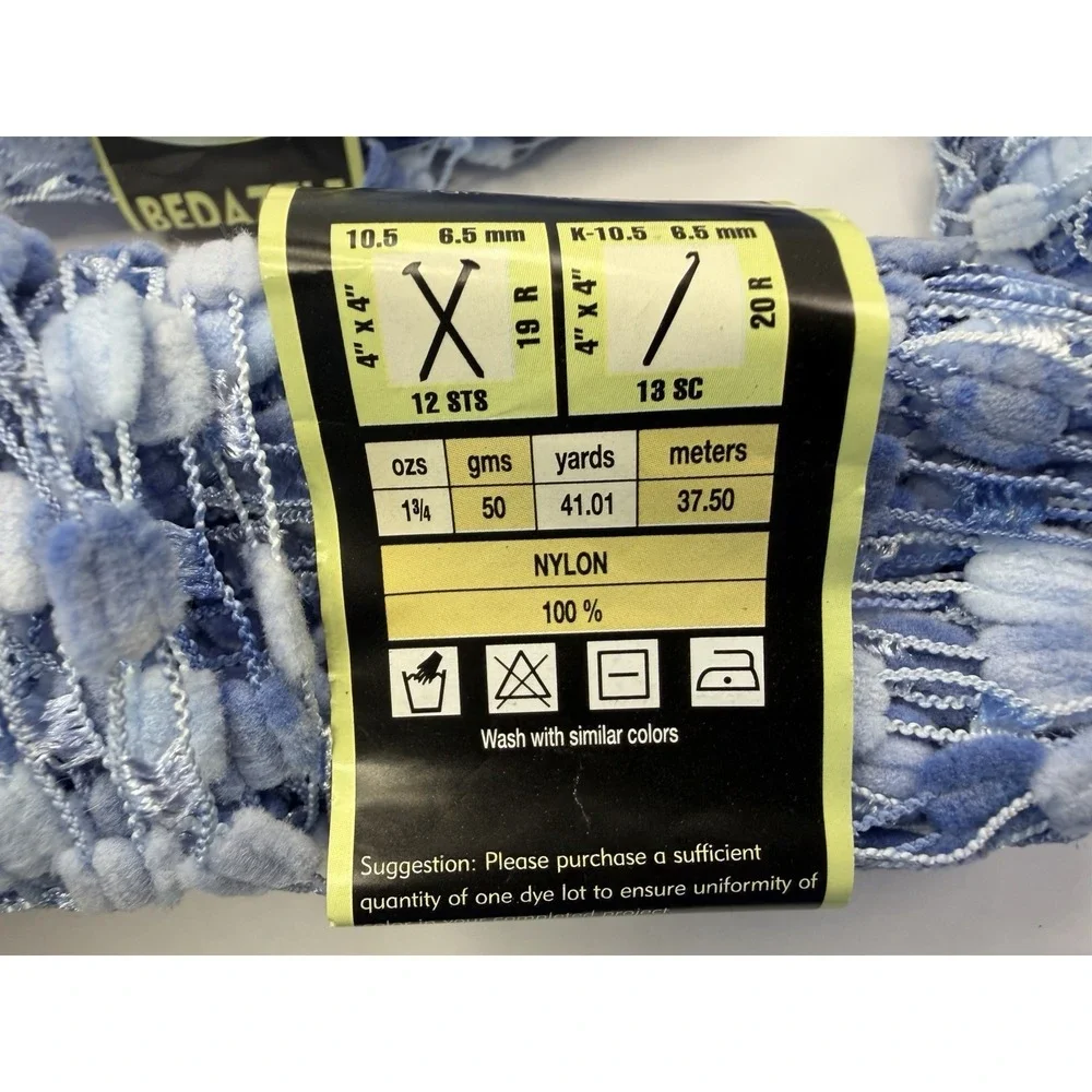 Sensations‎ Bedazzle Ladder Yarn Blue Joann Exclusive Lot Of 12 100% Nylon